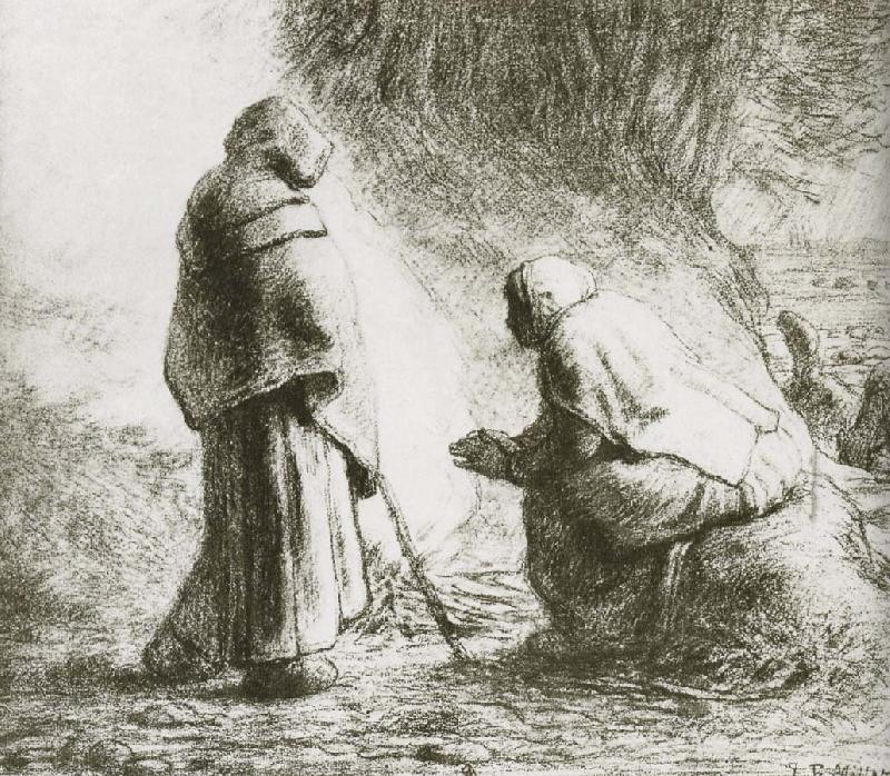 Jean Francois Millet Two shepherden